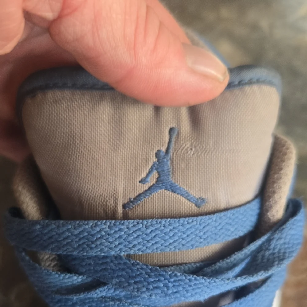 Nike Air Jordan Blue and White Sneakers with Gray Accents
